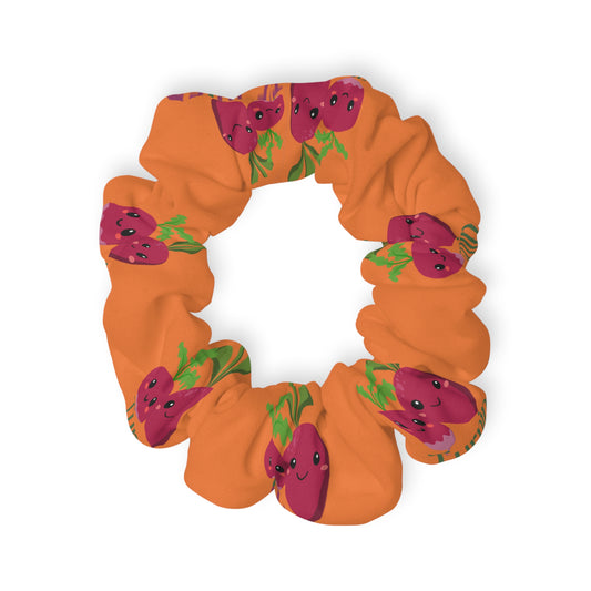 "Turnip the Beet” Scrunchie – Funny Dance Pun Hair Accessory with Cute Pepper Graphic