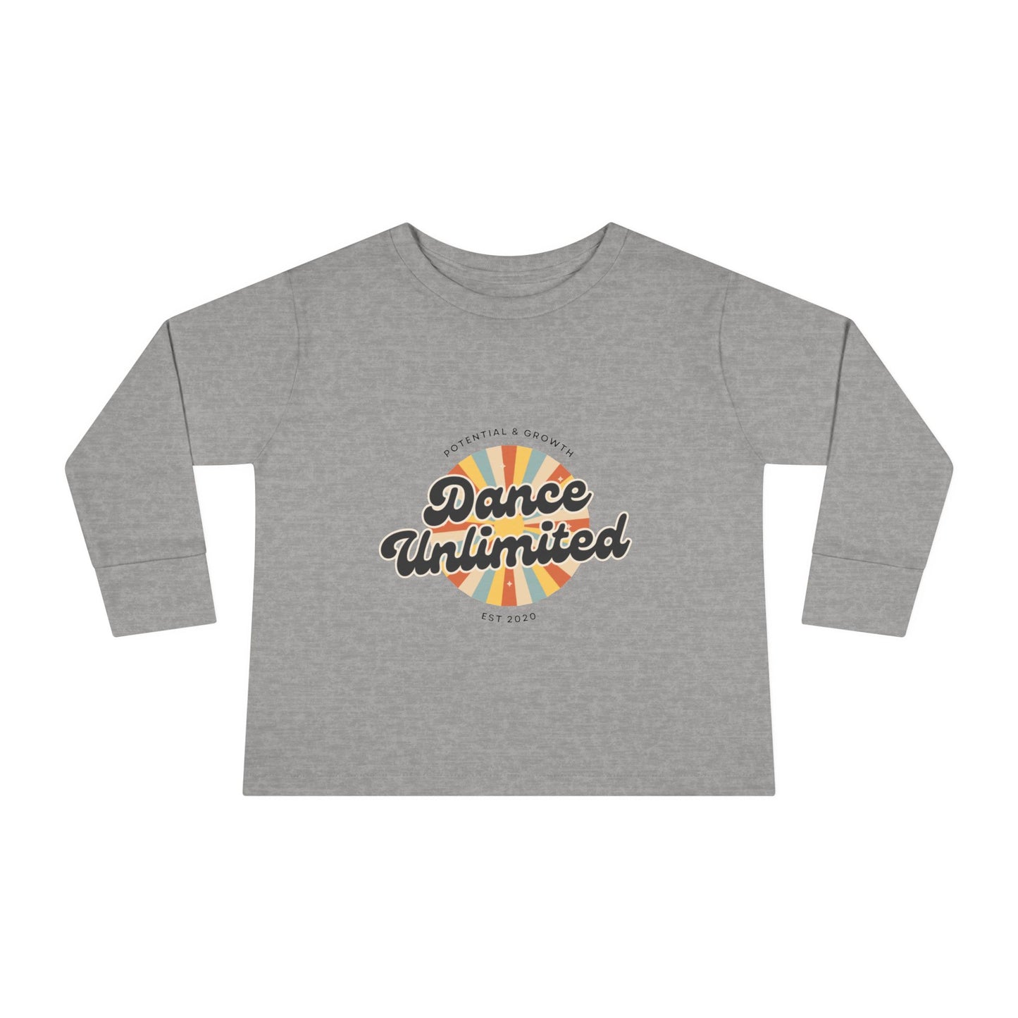 "Dance Unlimited – Potential & Growth" Toddler Dance T-Shirt – Retro Long Sleeve Tee for Kids