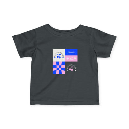 "Dancer – All in Your Attitude" Retro Dance Graphic Infant Fine Jersey Tee – Baby Dance T-Shirt for Confident Little Movers