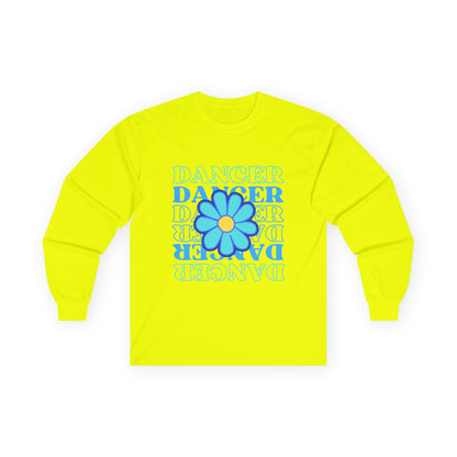 "Dancer" Unisex Long Sleeve Tee – Elegant Floral Text Graphic Dance Shirt for Performers, Instructors & Studio Style