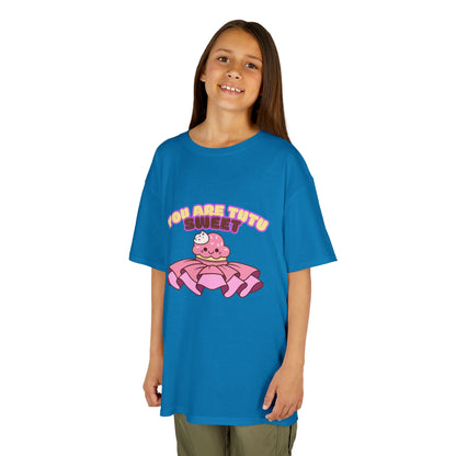 "You Are Tutu Sweet" Youth Short Sleeve Tee – Kawaii Cupcake in Tutu Graphic Dance Shirt for Kids and Ballet Lovers
