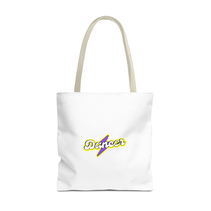 “Dancer” Superhero Graphic Canvas Tote Bag – Bold Dance Tote for Classes, Rehearsals & Everyday Use