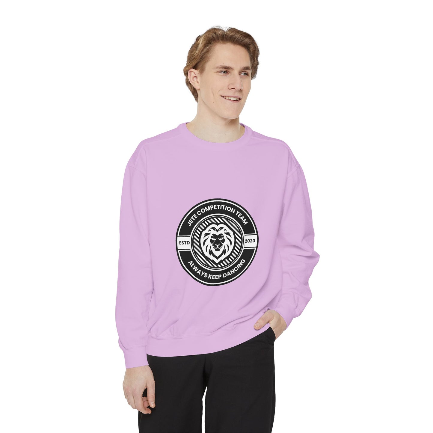 "Jeté Competition Team – Always Keep Dancing" Unisex Lightweight Crewneck Sweatshirt – Collegiate-Inspired Dance Team Pullover for Dancers & Studio Spirit Wear