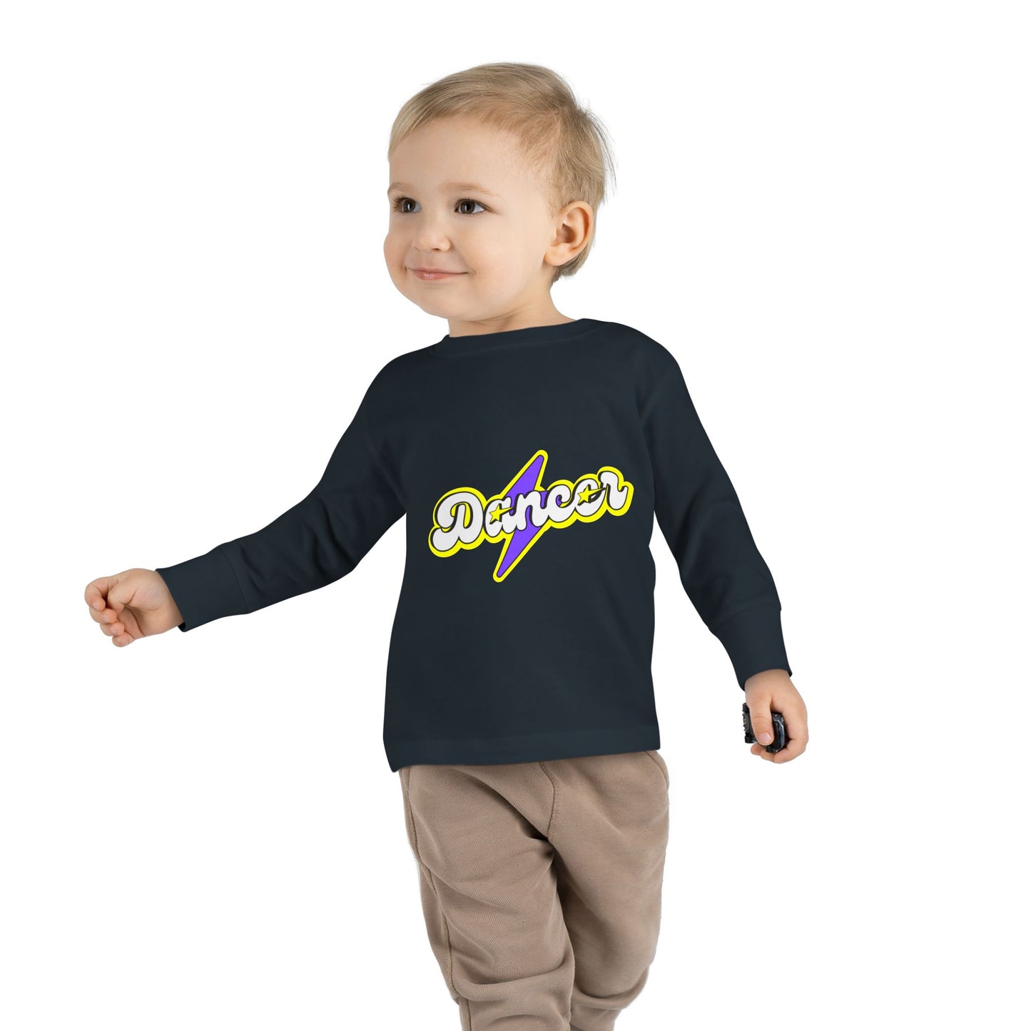 "Dancer" Toddler Dance T-Shirt – Bold Superhero-Inspired Long Sleeve Tee for Kids