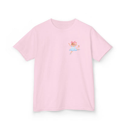 "Every Meow & Then I Dance" – Youth Short Sleeve Tee with Cute Dancing Cat Graphic | Kids’ Dance & Cat Lover T-Shirt