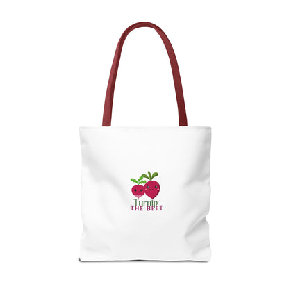 "Turnip the Beet" Canvas Tote Bag – Cute Veggie Graphic Dance-Themed Reusable Bag for Grocery Runs, Dance Class & Everyday Use