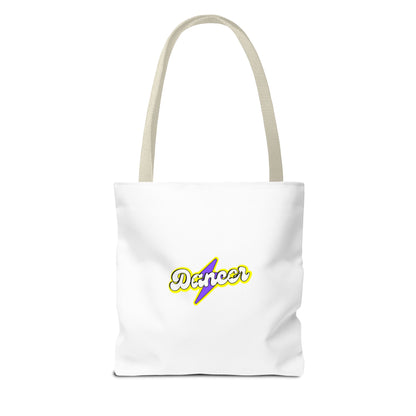 “Dancer” Superhero Graphic Canvas Tote Bag – Bold Dance Tote for Classes, Rehearsals & Everyday Use