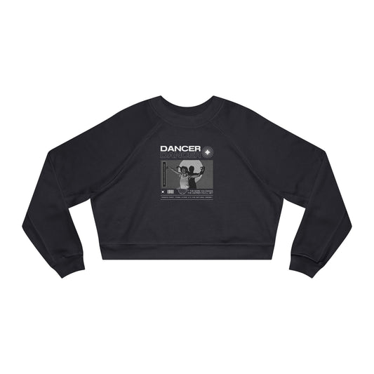 “Dancer” Contemporary Dancer in Spotlight Graphic | Streetwear-Inspired Ballet & Modern Dance Sweatshirt for Dancers & Enthusiasts - Women’s Cropped Sweatshirt
