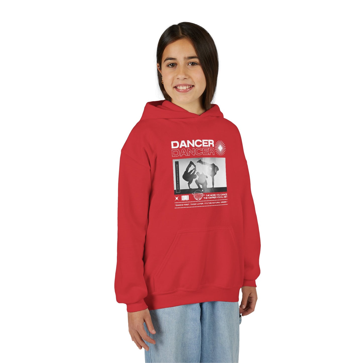 “Dancer” Breakdancer Streetwear Graphic | Unisex Youth Hoodie – Hip-Hop Dance Hoodie for Kids & Young Performers