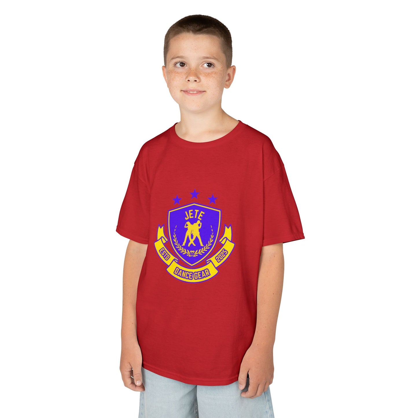 "Jeté Dance Gear" Youth Short Sleeve Tee – Collegiate-Inspired Dancer Graphic Shirt for Kids