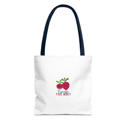 "Turnip the Beet" Canvas Tote Bag – Cute Veggie Graphic Dance-Themed Reusable Bag for Grocery Runs, Dance Class & Everyday Use