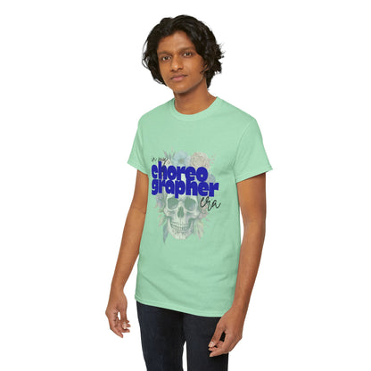 "In My Choreographer Era" Skull Floral Tee – Unisex Heavy Cotton Dance T-Shirt with Cool Gothic Graphic