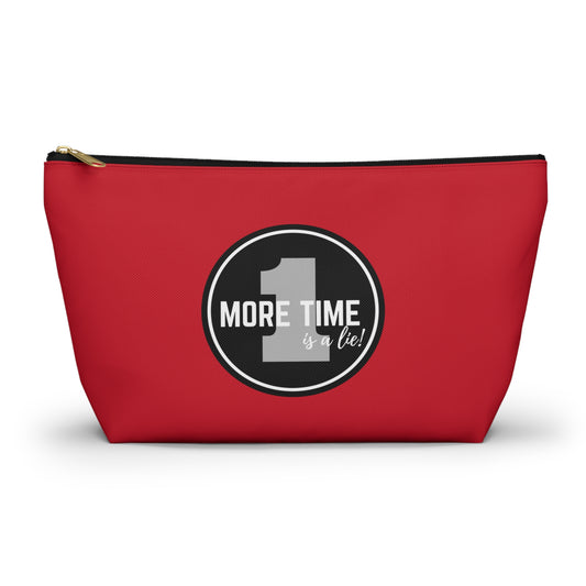 "One More Time is a Lie" Makeup Bag – Bold Emblem Dance Graphic – Funny Dance-Themed Zipper Pouch for Cosmetics, Accessories & Gifts