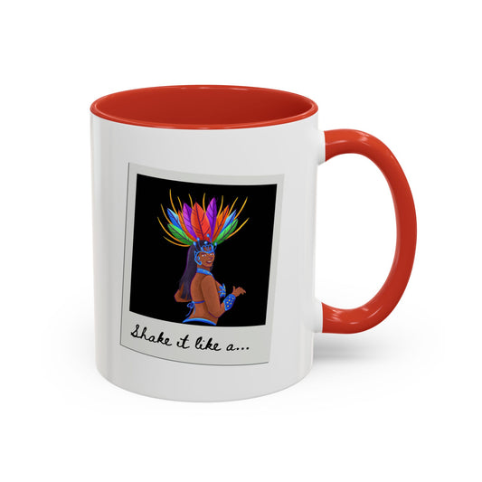 "Shake It Like a..." Accent Coffee Mug – Fun Dance Quote Ceramic Mug for Dancers and Music Lovers