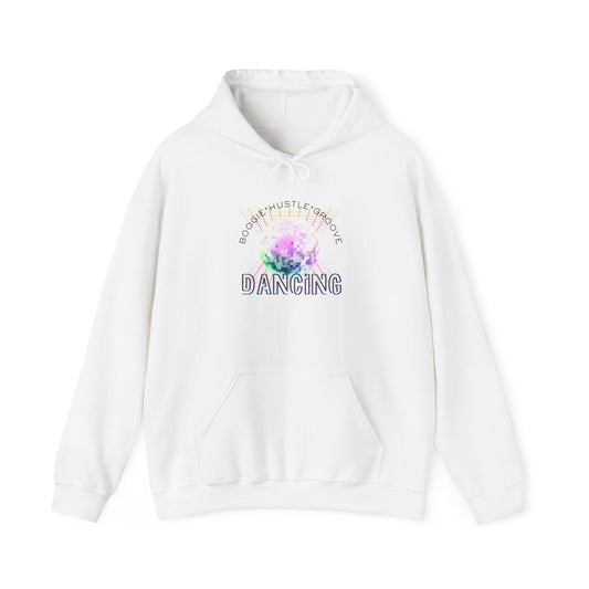 "Boogie, Hustle, Groove - Dancing" Streetwear Dance Graphic – Unisex Heavy Blend™ Hooded Sweatshirt