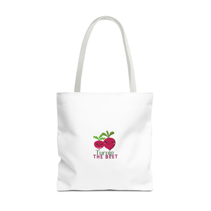 "Turnip the Beet" Canvas Tote Bag – Cute Veggie Graphic Dance-Themed Reusable Bag for Grocery Runs, Dance Class & Everyday Use