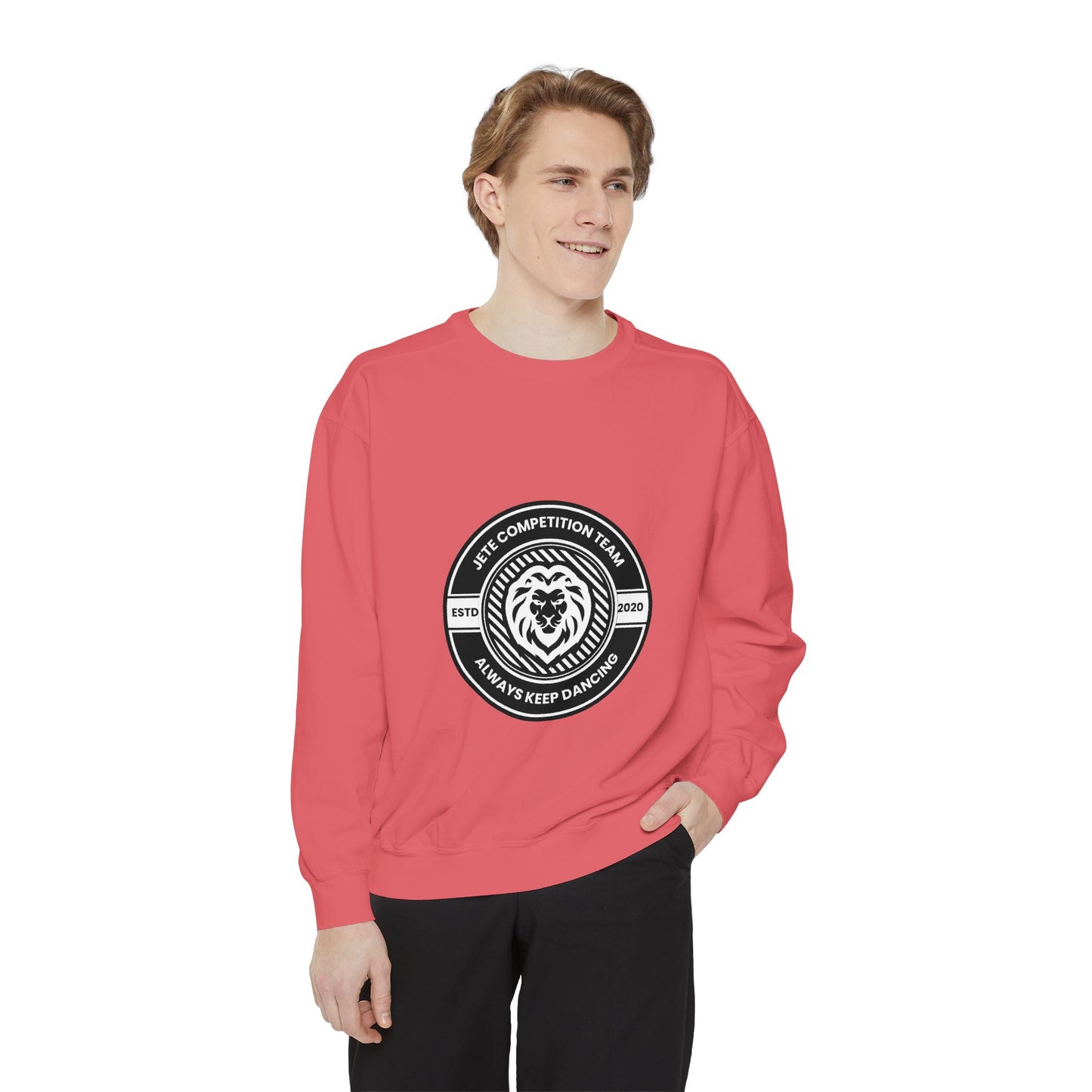 "Jeté Competition Team – Always Keep Dancing" Unisex Lightweight Crewneck Sweatshirt – Collegiate-Inspired Dance Team Pullover for Dancers & Studio Spirit Wear