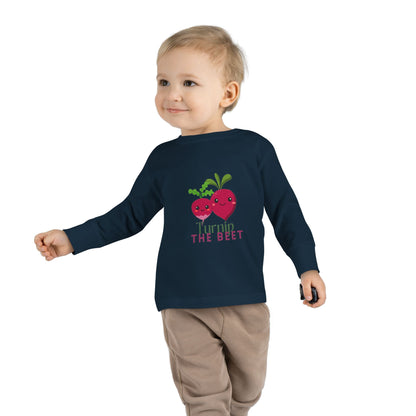 "Turnip the Beet" Toddler Dance T-Shirt – Cute Veggie Graphic Long Sleeve Tee for Kids
