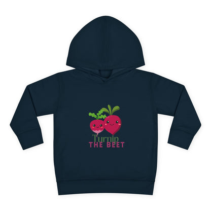 "Turnip the Beet "Toddler Pullover Hoodie – Cute Vegetable Dance Pun Graphic Fleece Sweatshirt for Kids