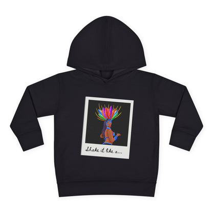 "Shake It Like a..." Toddler Pullover Hoodie – Carnival Samba Dancer Graphic Fleece Sweatshirt for Kids