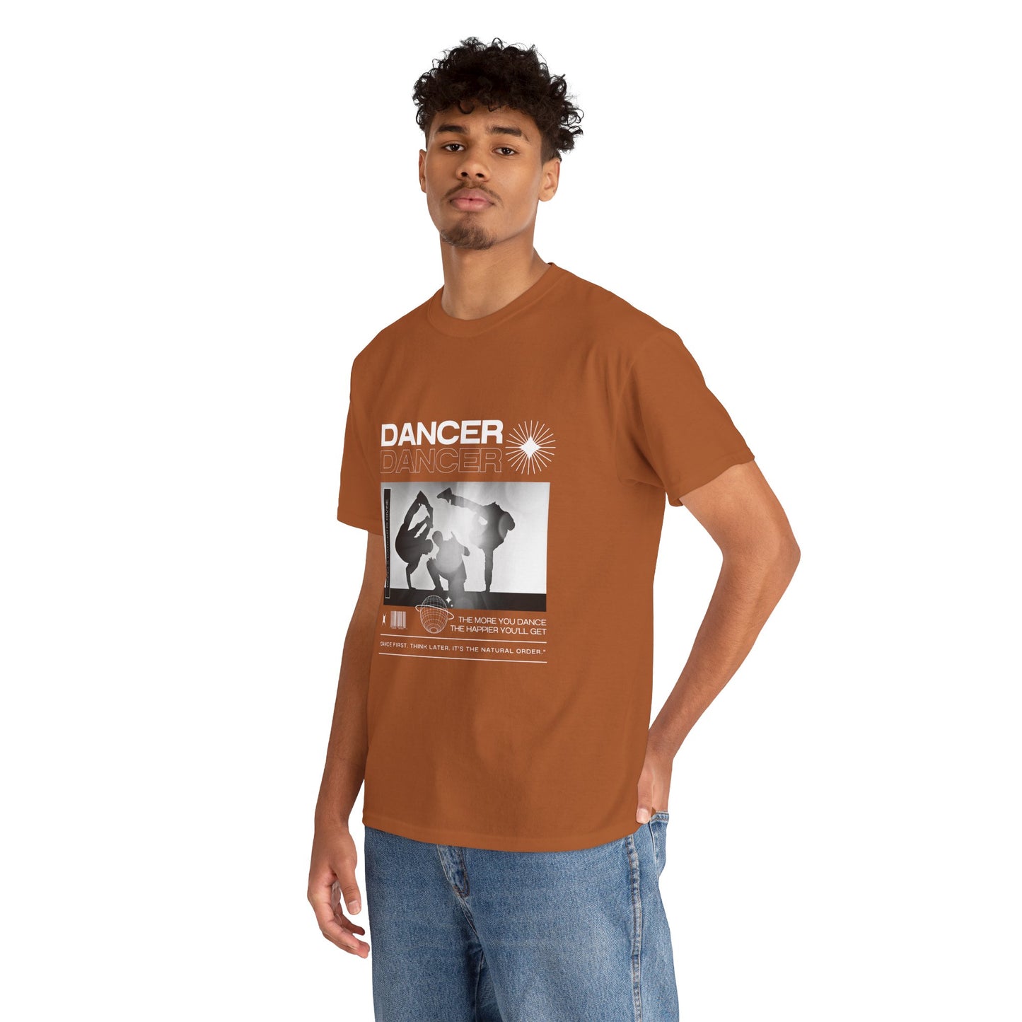 “Dancer” Graphic with Breakdancer Streetwear-Inspired Design | Hip-Hop Dance T-Shirt for Men & Women | Unisex Heavy Cotton Tee
