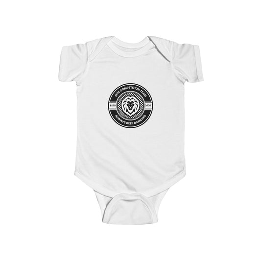 "Jeté Competition Team – Always Keep Dancing" Infant Short Sleeve Bodysuit – Collegiate-Inspired Dance Graphic Baby Outfit for Future Performers