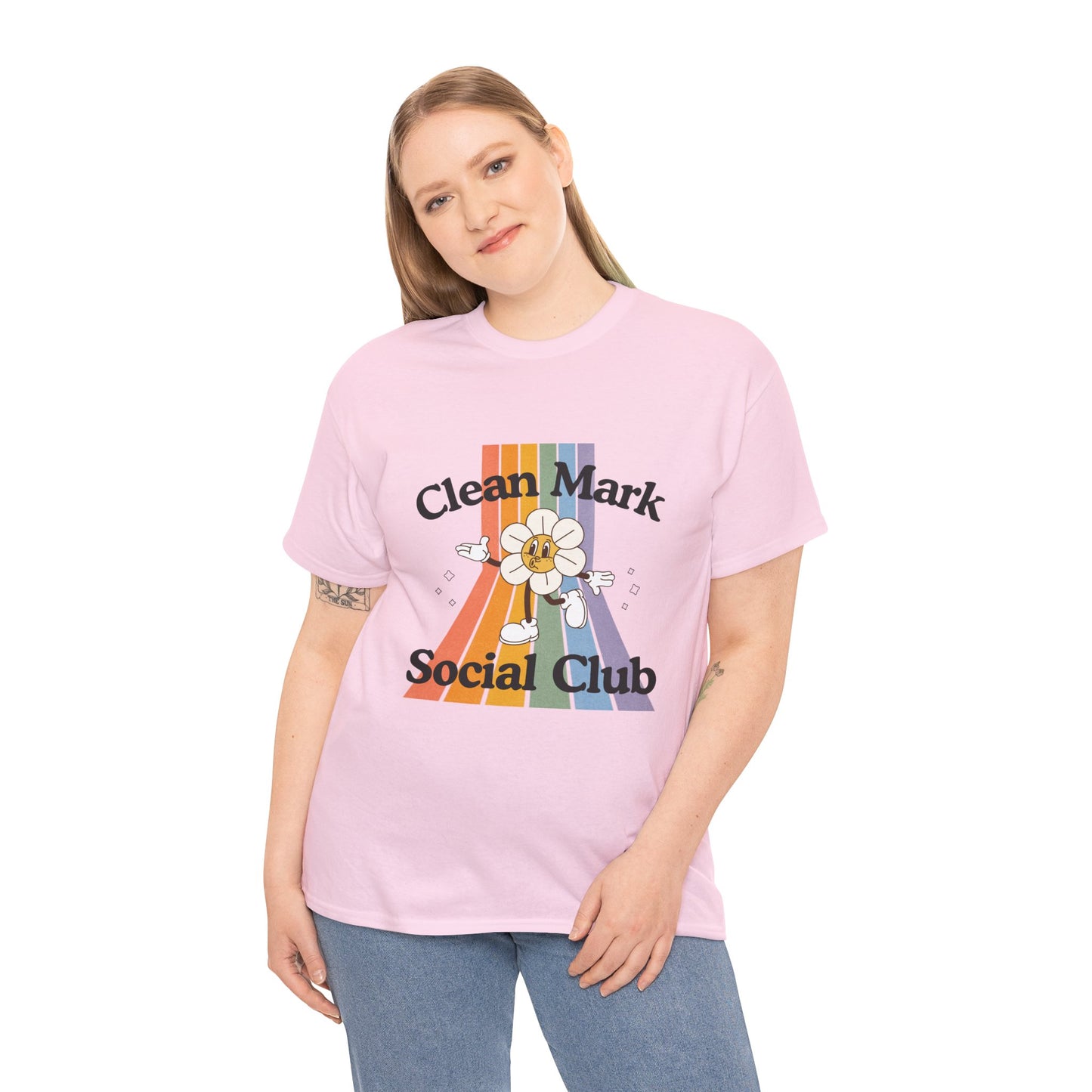 “Clean Mark Social Club” Unisex Heavy Cotton T-Shirt – Streetwear-Inspired Dance Graphic Tee for Adults & Kids