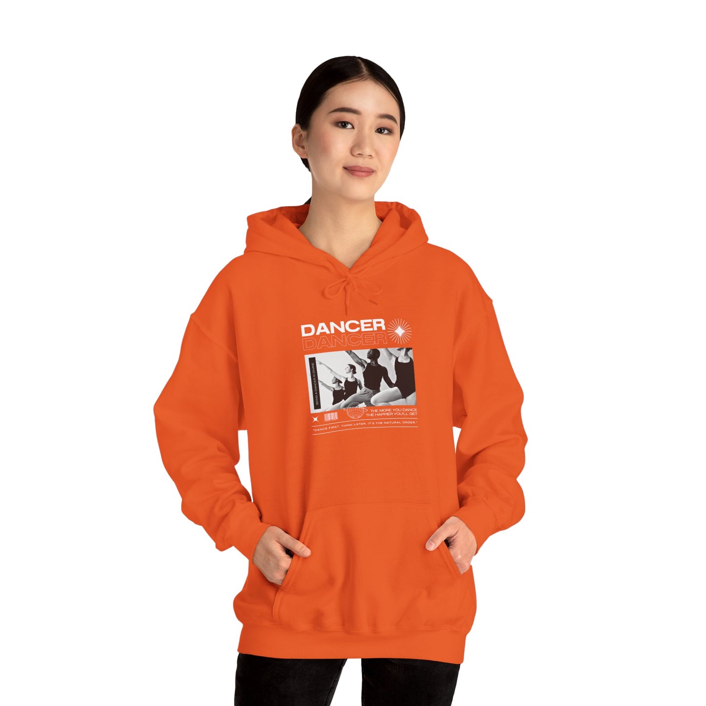 “Dancer” Young Ballet Dancers at the Barre Graphic | Streetwear-Inspired Ballet Hoodie for Dance Enthusiasts - Unisex Heavy Blend™ Hooded Sweatshirt