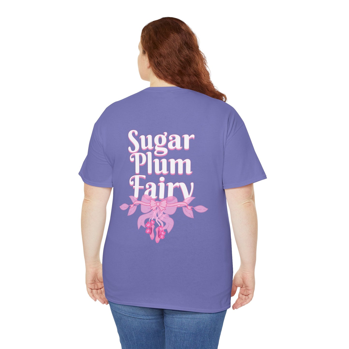 “Sugar Plum Fairy” Back Print ADULT T-shirt + “Nutcracker 2025” Front – Unisex Heavy Cotton Tee | Ballet Holiday Dance Apparel