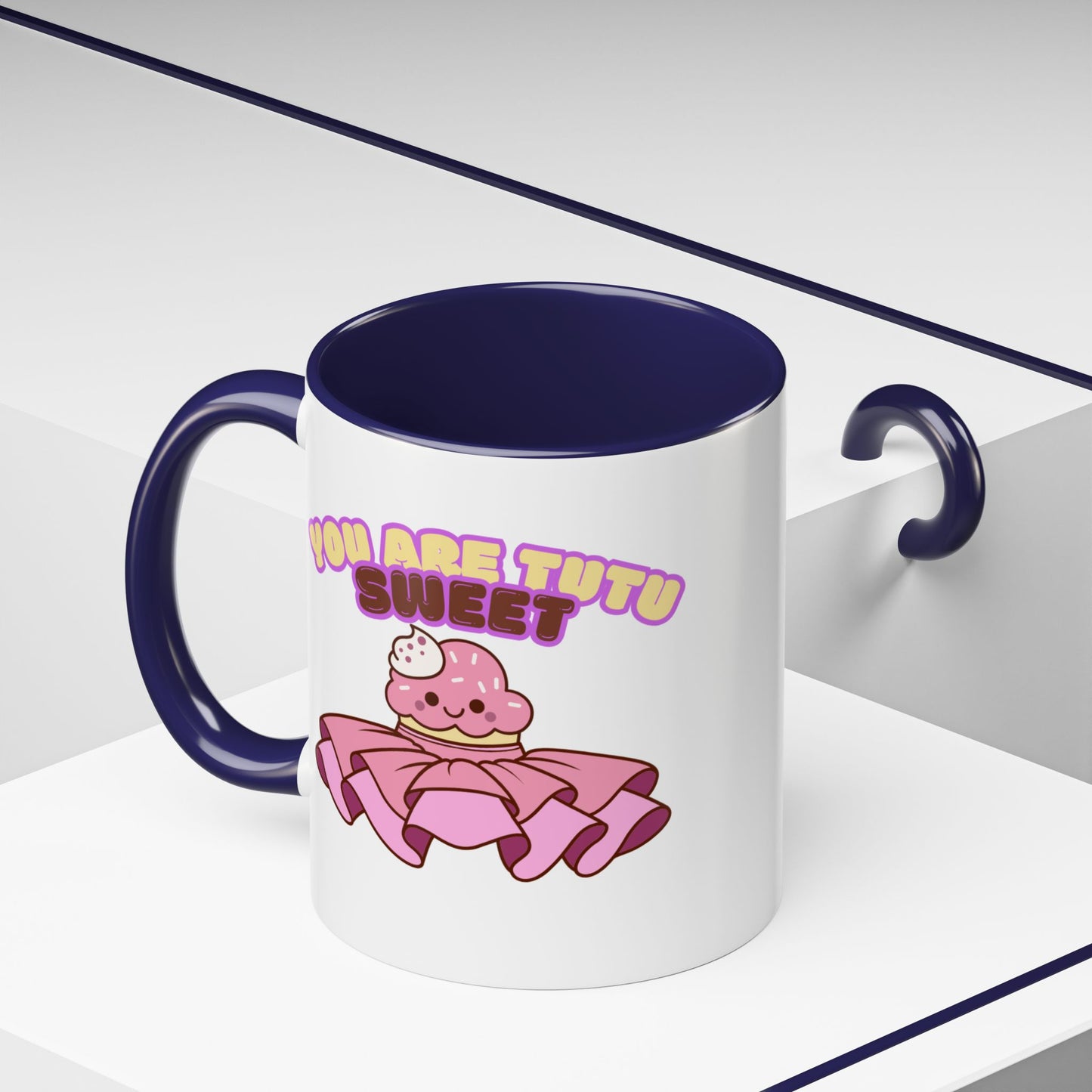 "You Are Tutu Sweet" Accent Coffee Mug – Cute Ballet Pun with Kawaii Ceramic Mug for Dancers and Dance Lovers