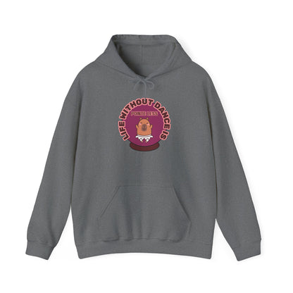 “Life Without Dance is Pointeless" Unisex Heavy Blend Hooded Sweatshirt – Cute Capybara Graphic Hoodie for Adults and Teens