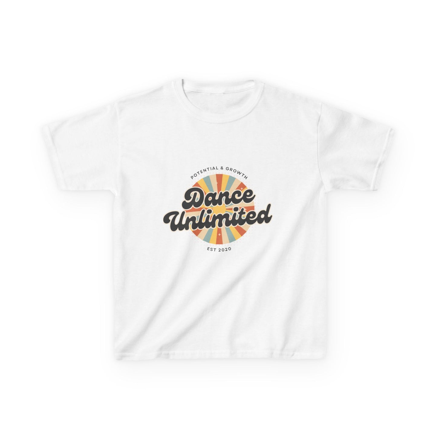 “Dance Unlimited: Potential & Growth” Retro Graphic T-Shirt for Kids – Motivational Dance Shirt - Youth Dance Inspiration Tee