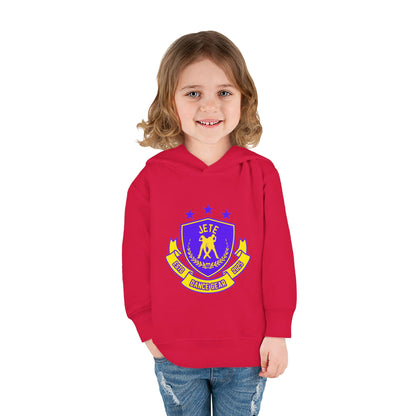 "Jeté Dance Gear" Toddler Pullover Fleece Hoodie – Collegiate-Inspired Dancer Graphic Sweatshirt for Kids