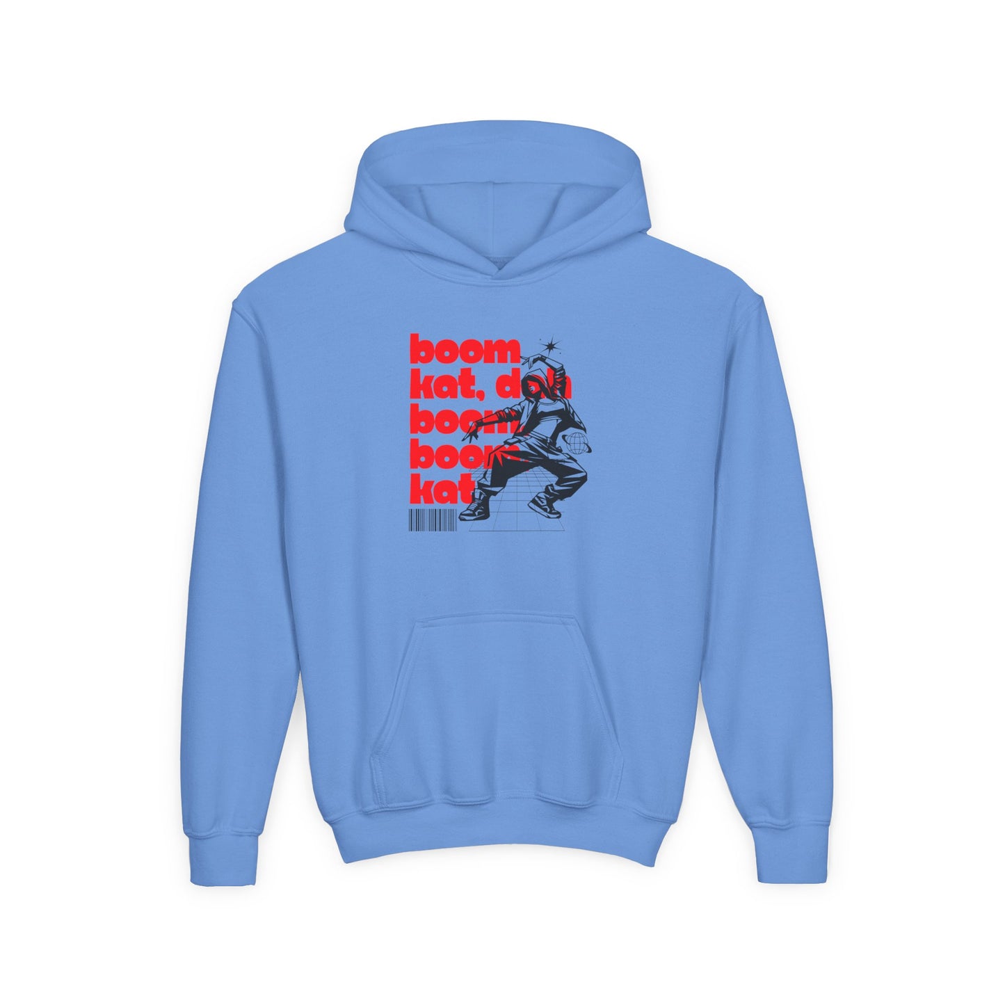 “Boom Kat” Bold Streetwear-Inspired Dance Graphic | Unisex Youth Hoodie – Hip-Hop & Jazz Dance Hoodie for Kids & Young Performers