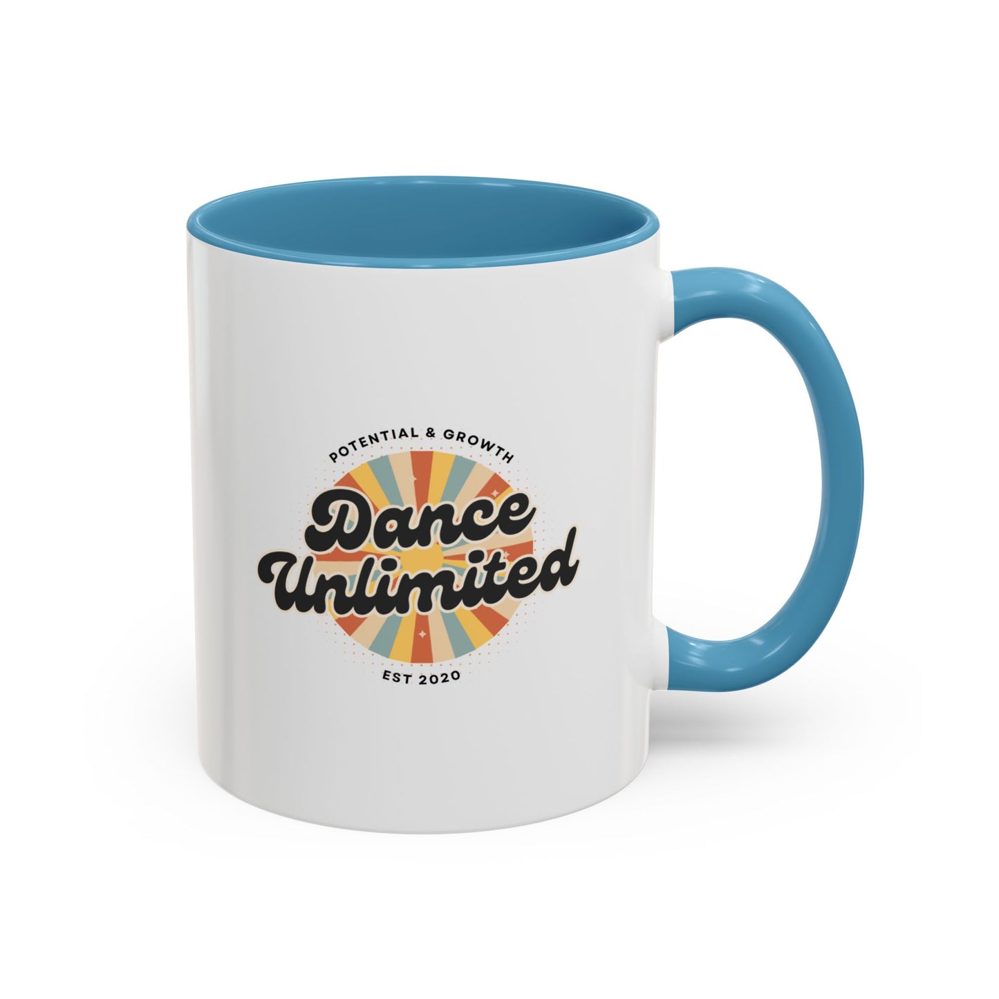 "Dance Unlimited – Potential & Growth" Accent Coffee Mug – Retro-Inspired Ceramic Mug for Dancers and Creative Dreamers