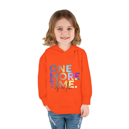 "One More Time Is a Lie" Toddler Dance Hoodie – Funny Colorful Graphic Pullover for Kids