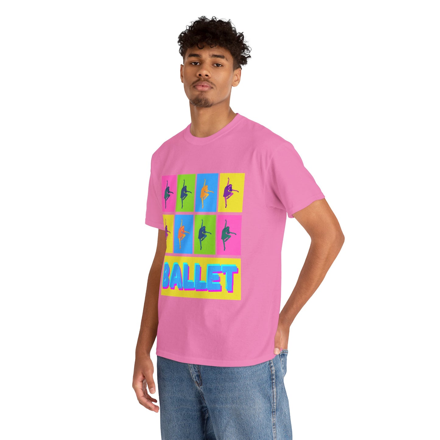 "Ballet" Pop Art Inspired Dance Graphic Unisex Heavy Cotton Tee – Artistic Ballet Dancer T-Shirt for Dance Lovers