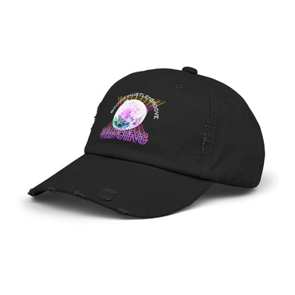 "Boogie, Hustle, Groove - Dancing" Streetwear Embroidered Design – Unisex Distressed Dance Cap