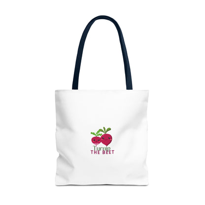 "Turnip the Beet" Canvas Tote Bag – Cute Veggie Graphic Dance-Themed Reusable Bag for Grocery Runs, Dance Class & Everyday Use