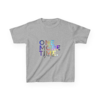 “One More Time is a Lie” Colorful Dancer Shirt – Funny Dance Practice Saying T-Shirt for Kids - Youth Dance Graphic Tee
