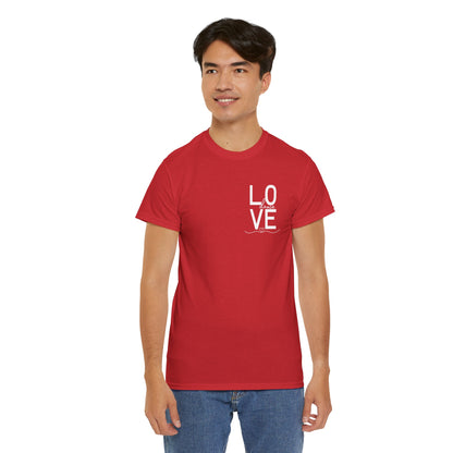"LOVE Dance" Unisex Heavy Cotton Tee – Script Letter Graphic Dance Lover T-Shirt