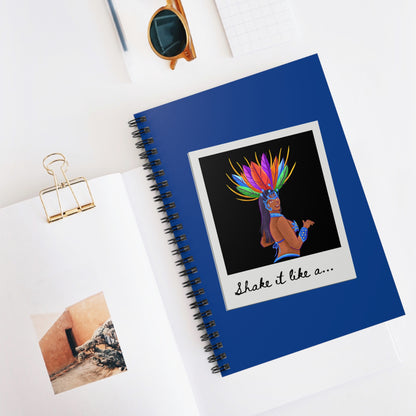 "Shake It Like a..." Spiral Notebook – Colorful Carnival Samba Dancer Journal for Dancers, Writers & Creative Spirits