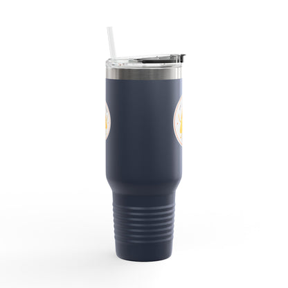 "Nacho Average Dancer" 40oz Insulated Travel Mug – Cute Kawaii Nacho Graphic Dance Tumbler for On-the-Go Hydration
