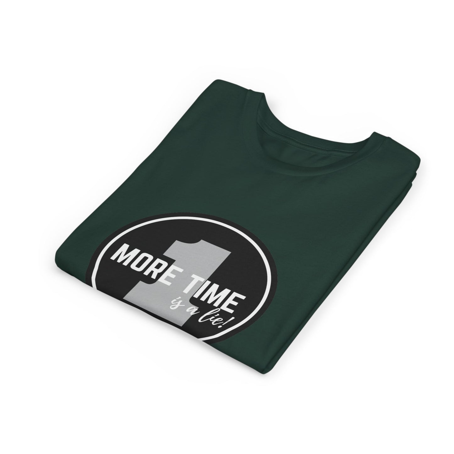 “One More Time is a Lie” Bold Emblem Dancer Graphic T-Shirt for Kids – Funny Dance Rehearsal Shirt - Youth Dance Tee