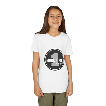“One More Time is a Lie” Bold Emblem Dancer Graphic T-Shirt for Kids – Funny Dance Rehearsal Shirt - Youth Dance Tee