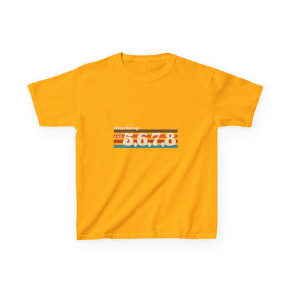 “From the Top and 5, 6, 7, 8” Youth Short Sleeve Tee – Retro Graphic Dance Shirt for Kids and Young Performers