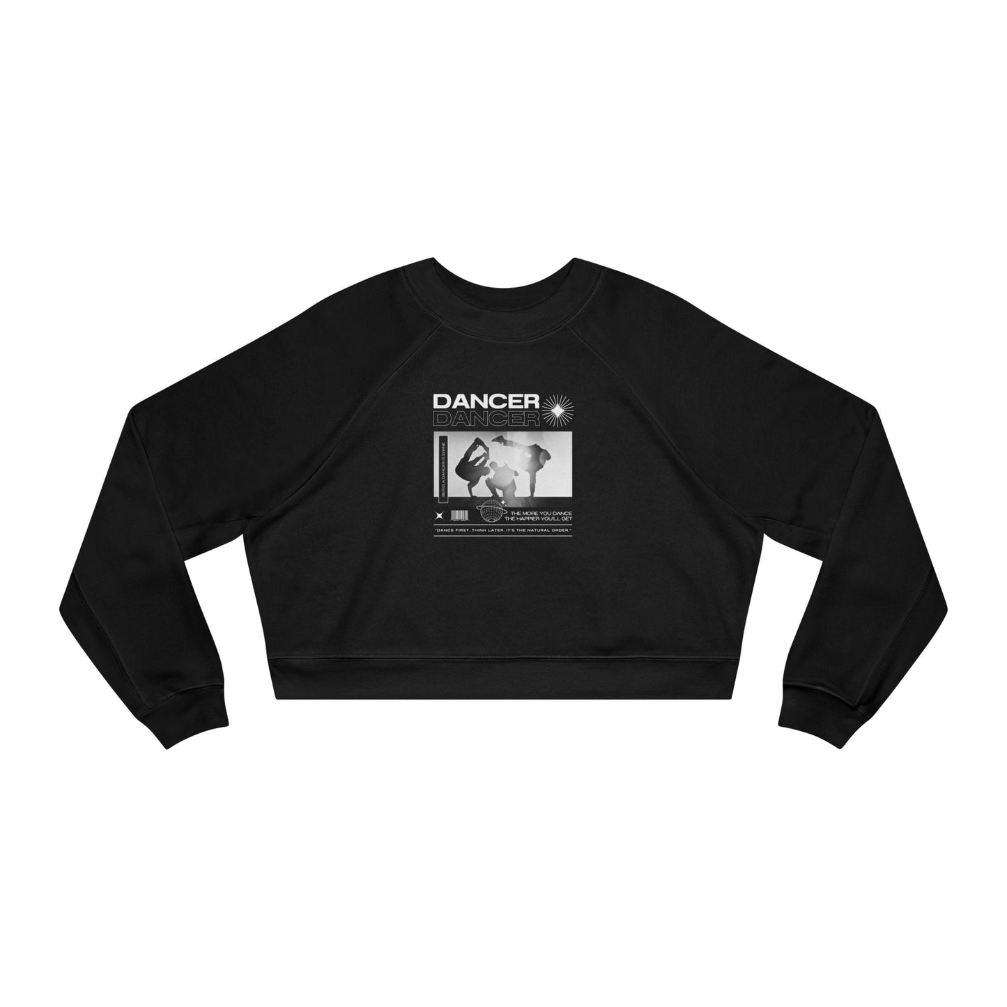 “Dancer” Breakdancer Streetwear Graphic | Hip-Hop Dance Sweatshirt for Dancers & Enthusiasts - Women’s Cropped Sweatshirt