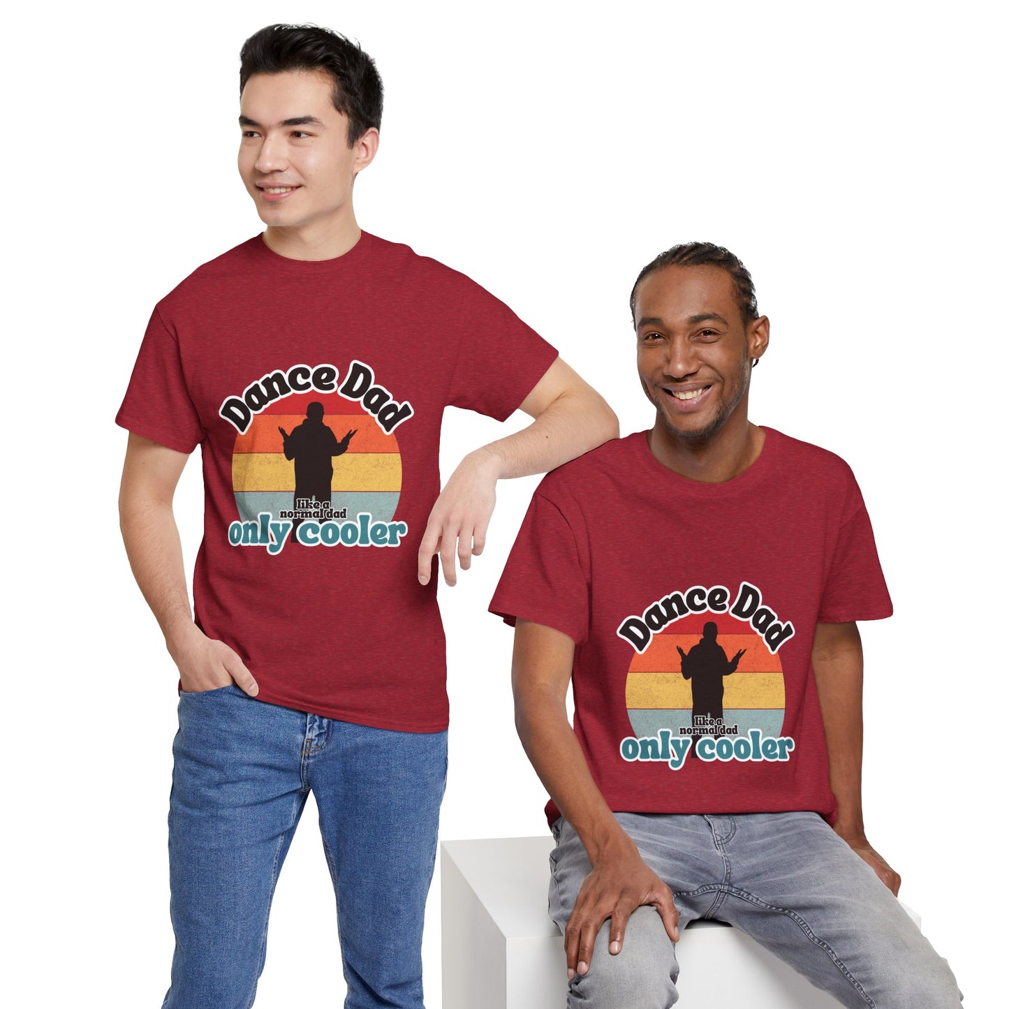 "Dance Dad" Unisex Heavy Cotton Tee – Funny Retro Dance Shirt for Cool Dads