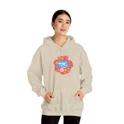 "Dance Mom" Superhero Hoodie – Floral Front Graphic & Fun Back Design | Unisex Hooded Sweatshirt for Proud Dance Parents