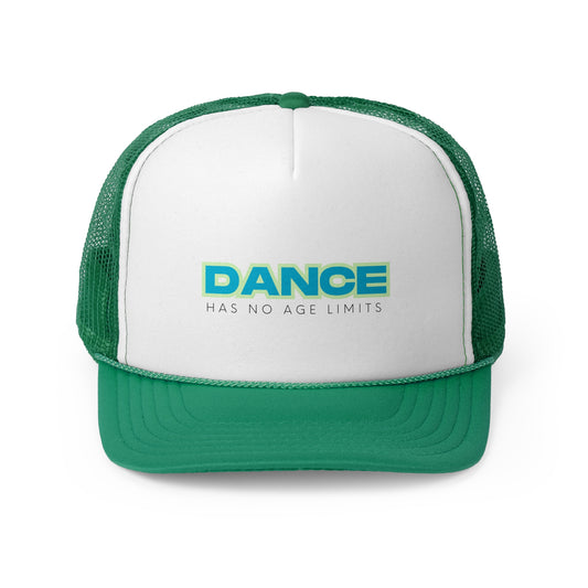 "Dance Has No Age Limits" Unisex Trucker Hat – Colorful Dance Quote Cap for All Ages, Dancers, and Movement Lovers